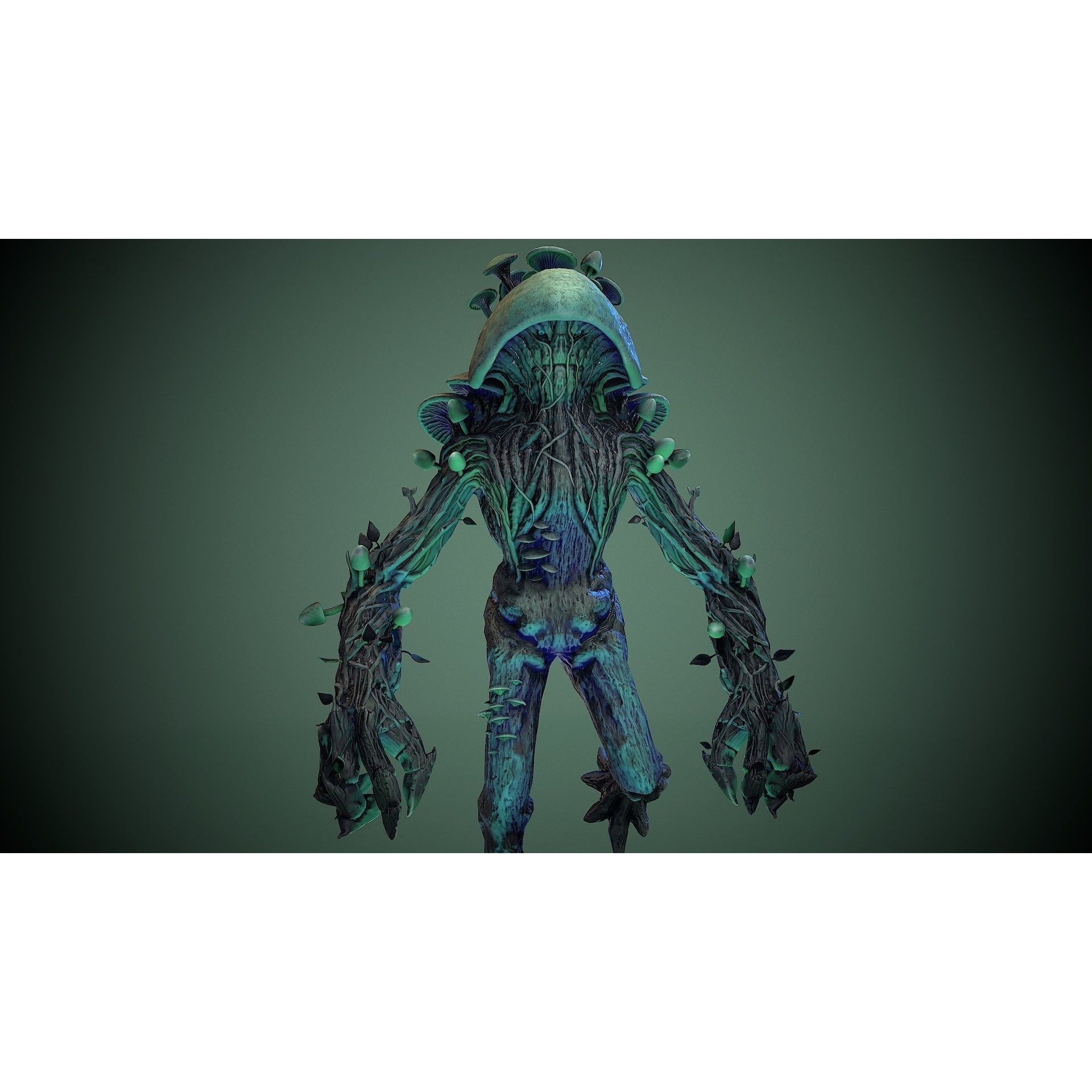 Monster Mushroom - Low-Poly Game-Ready 3D Model - View 4