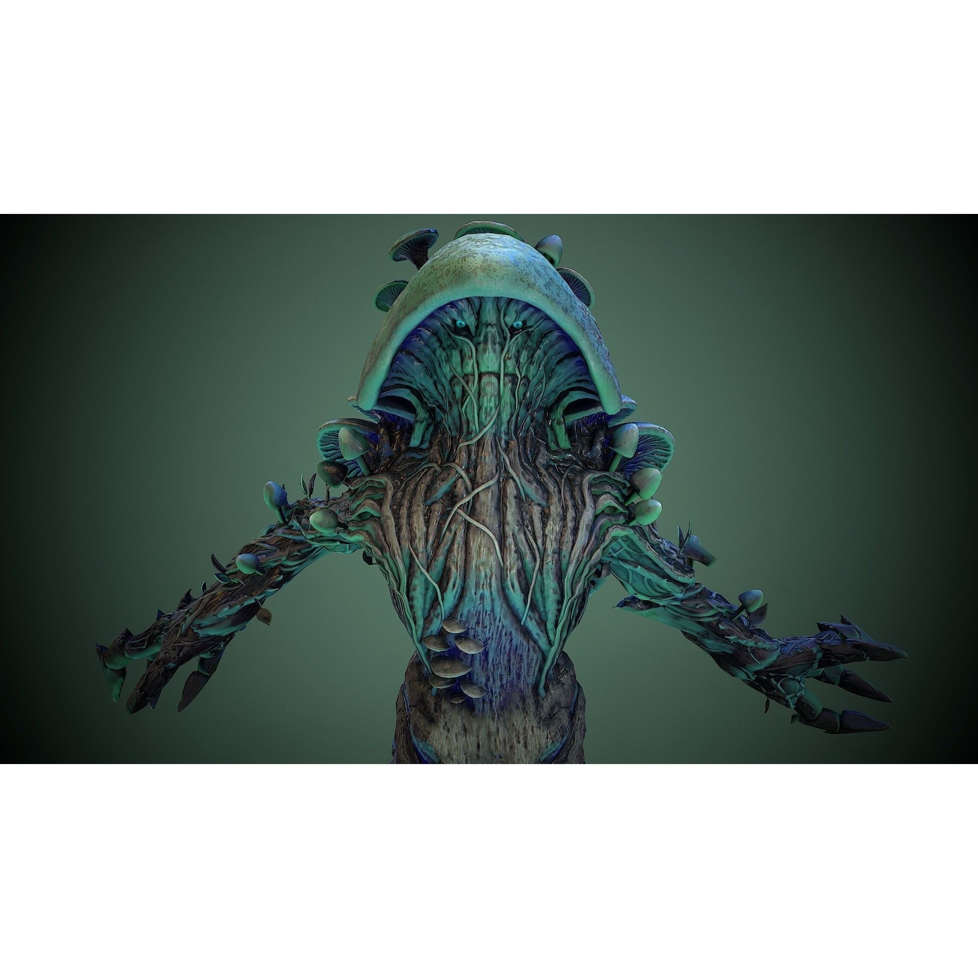 Monster Mushroom - Low-Poly Game-Ready 3D Model - View 7