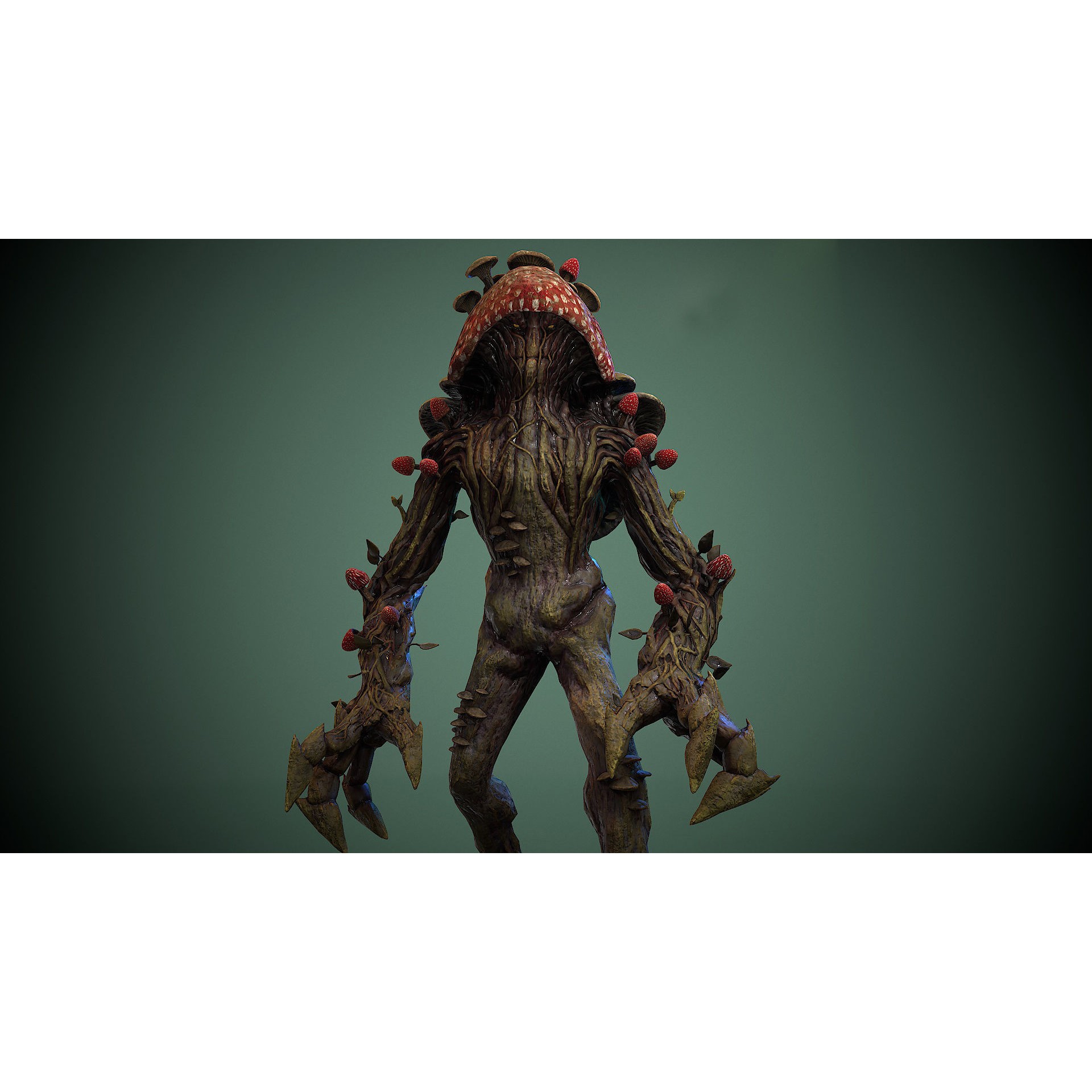 Monster Mushroom - Low-Poly Game-Ready 3D Model - View 9