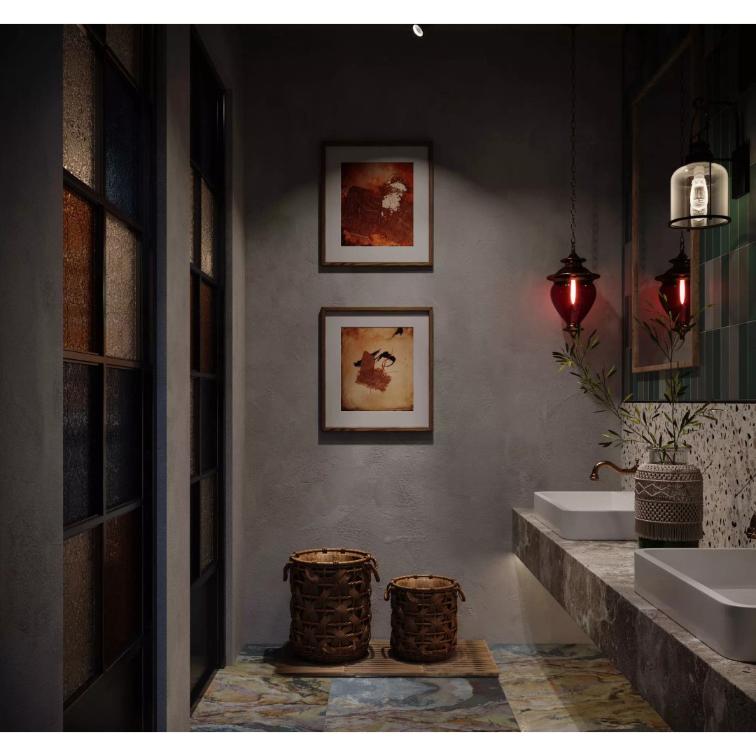 Modern Bathroom Interior Scenes 3D Model – Complete Asset with Textures, FBX