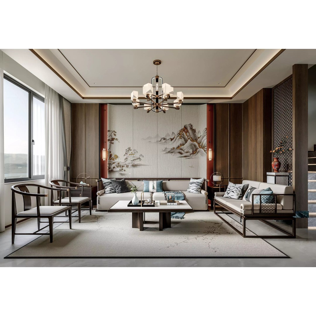 Chinese Apartment Interior 3D Model – Realistic Scene with Natural Light - View 2