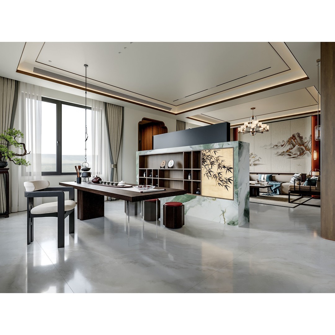 Chinese Apartment Interior 3D Model – Realistic Scene with Natural Light - View 3