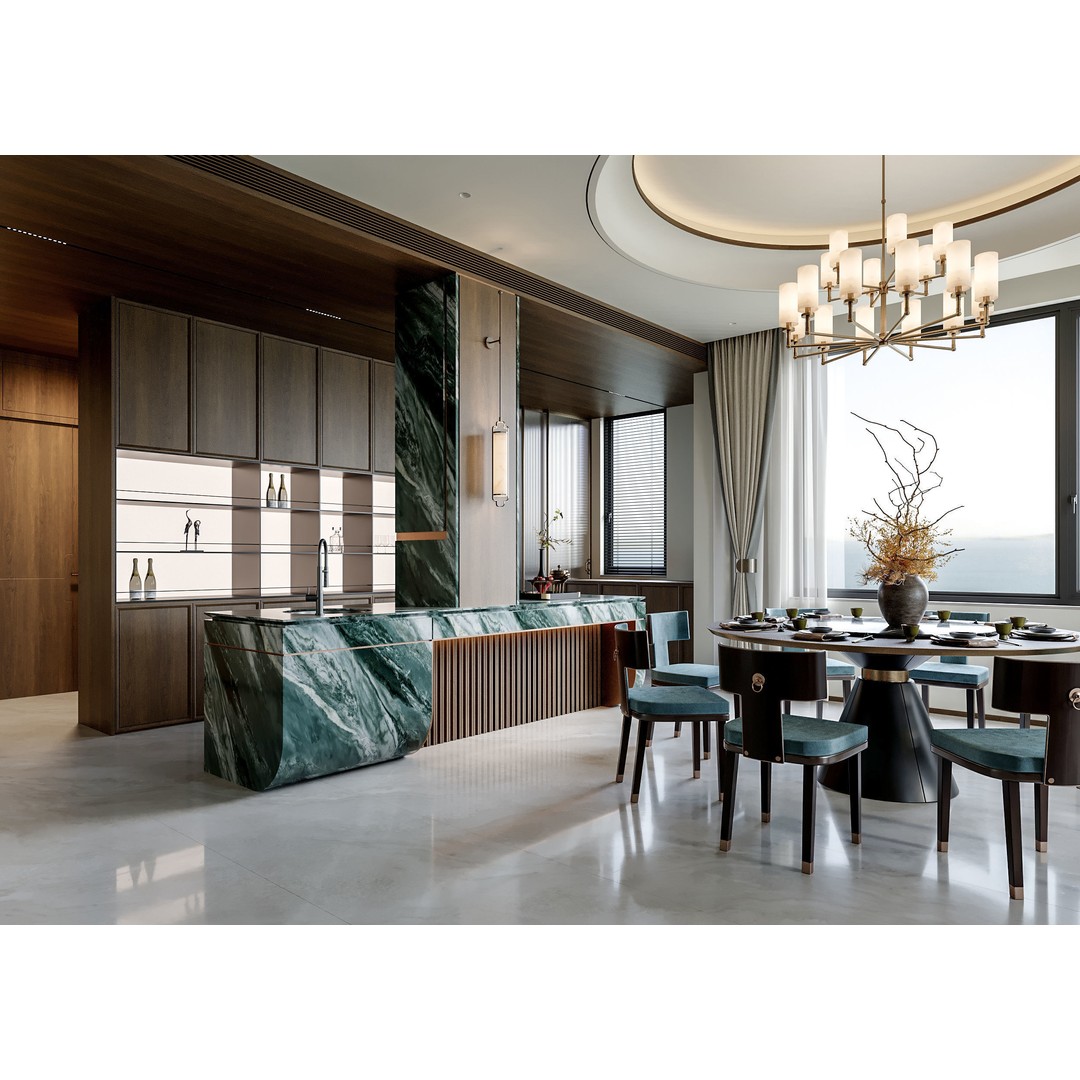 Chinese Apartment Interior 3D Model – Realistic Scene with Natural Light - View 5