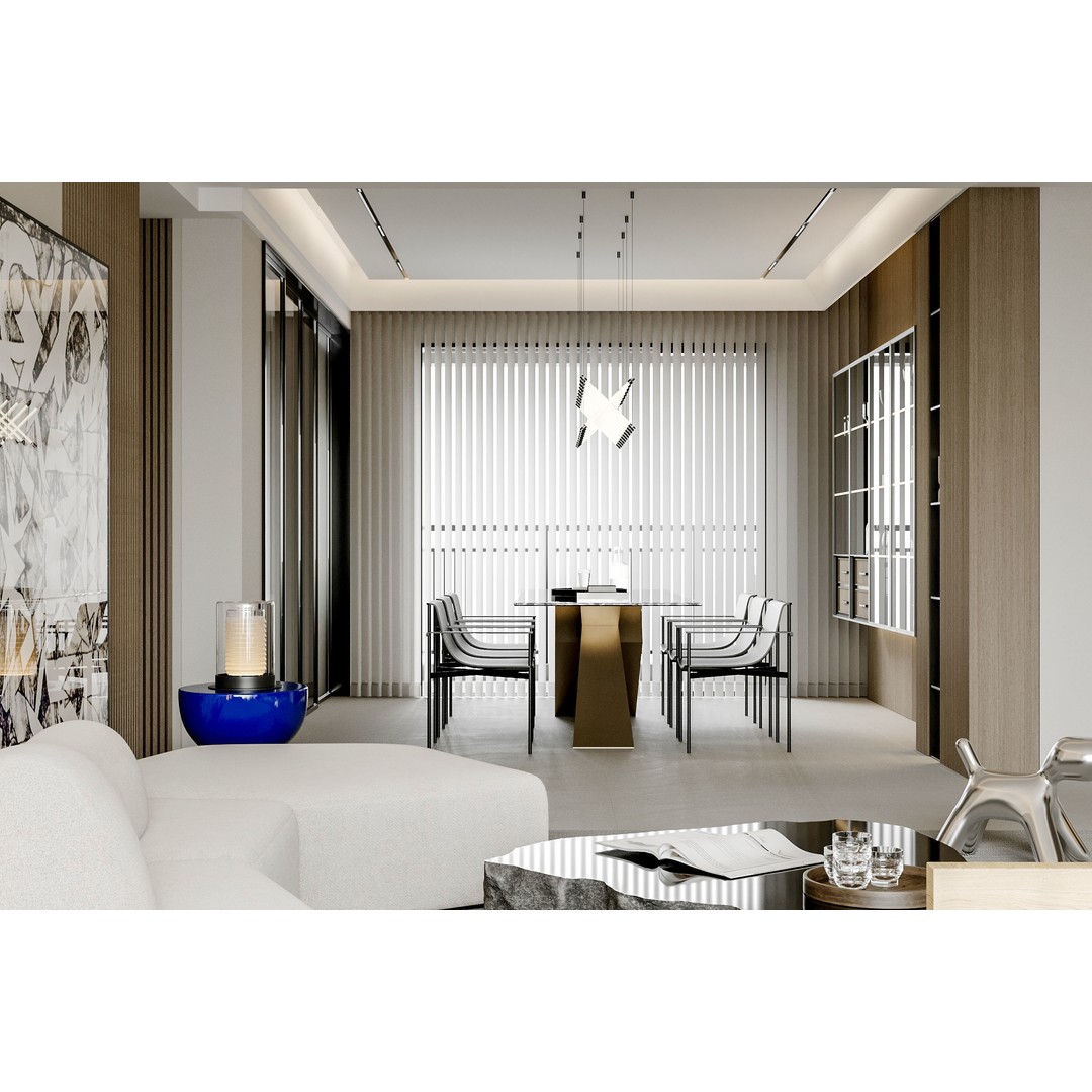 Modern Apartment Interior 3D Model – Fully Textured Scene for Archviz