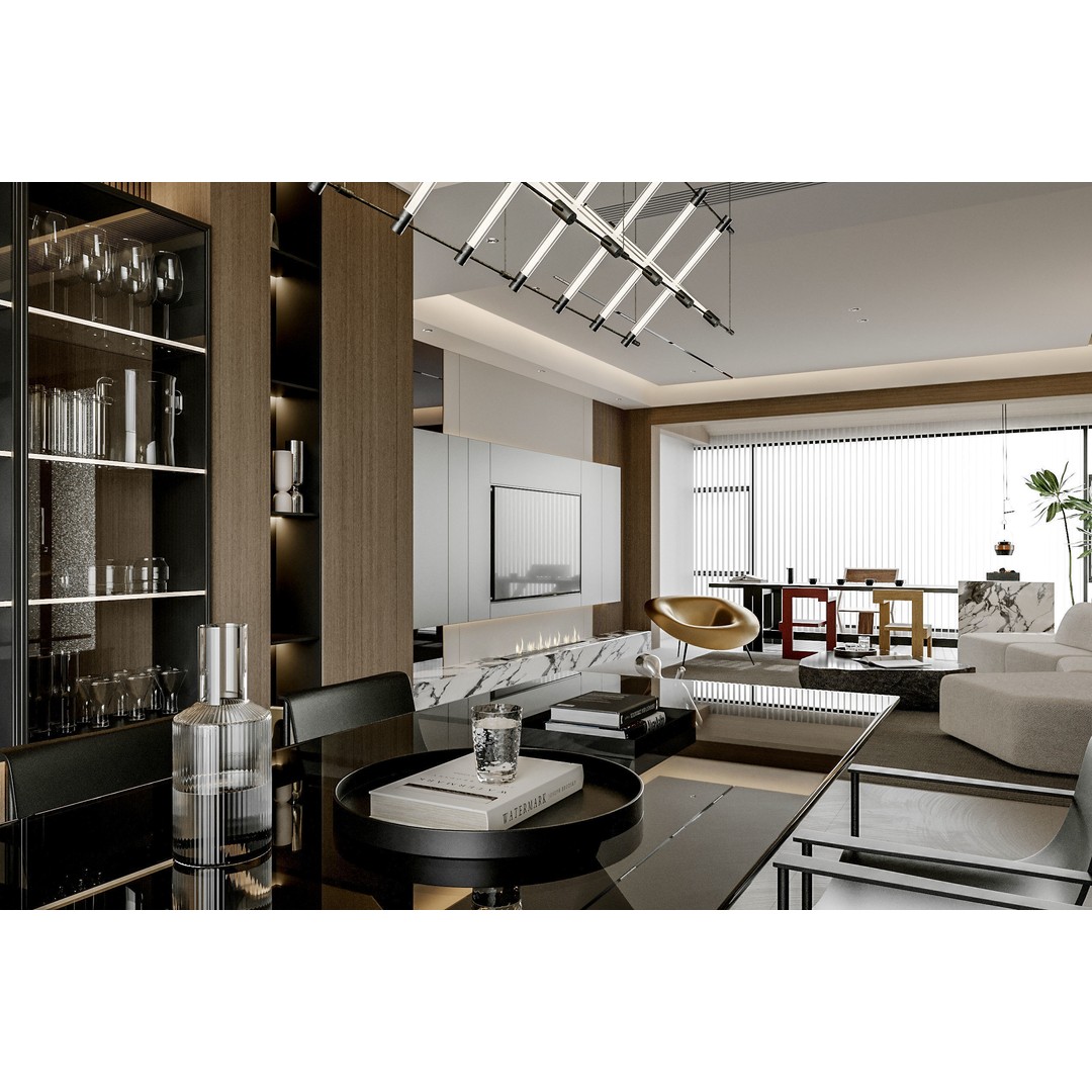 Modern Apartment Interior 3D Model – Fully Textured Scene for Archviz - View 8
