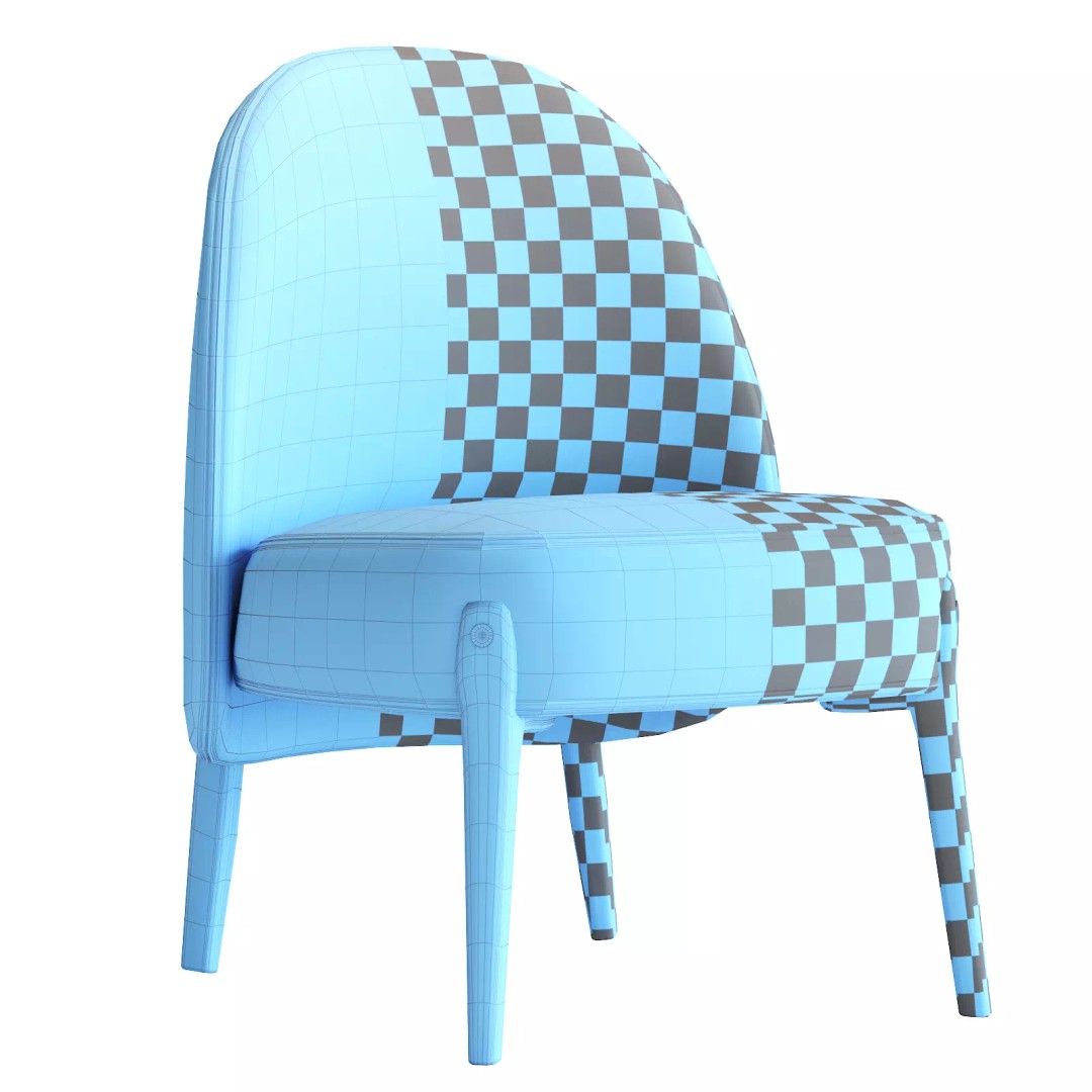 District Eight Ames 3D Model – Contemporary Chair with PBR Textures, FBX