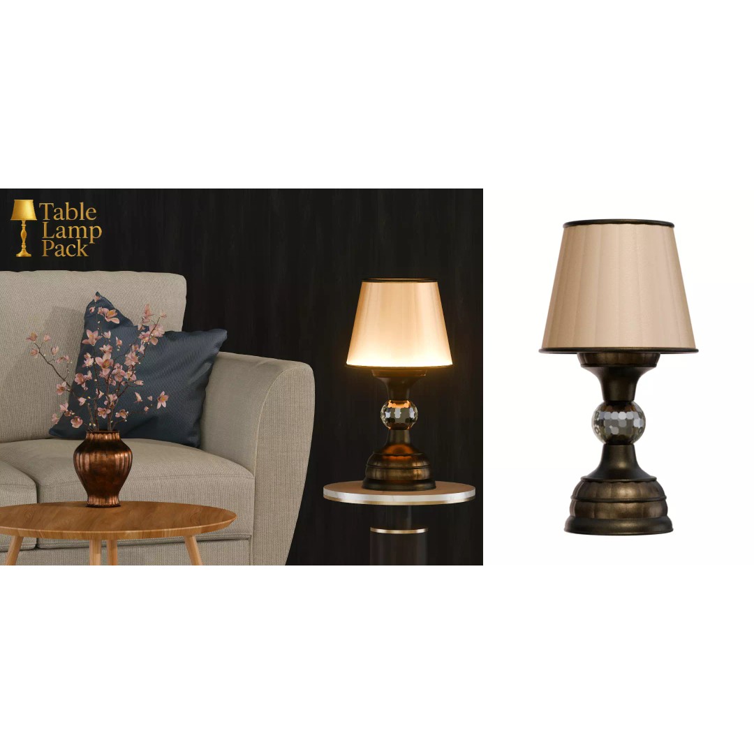 Table Lamp 3D Model – Elegant Lighting Pack with PBR Textures