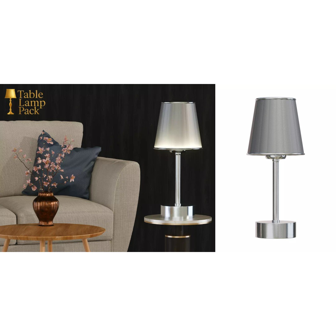 Table Lamp 3D Model – Elegant Lighting Pack with PBR Textures - View 4