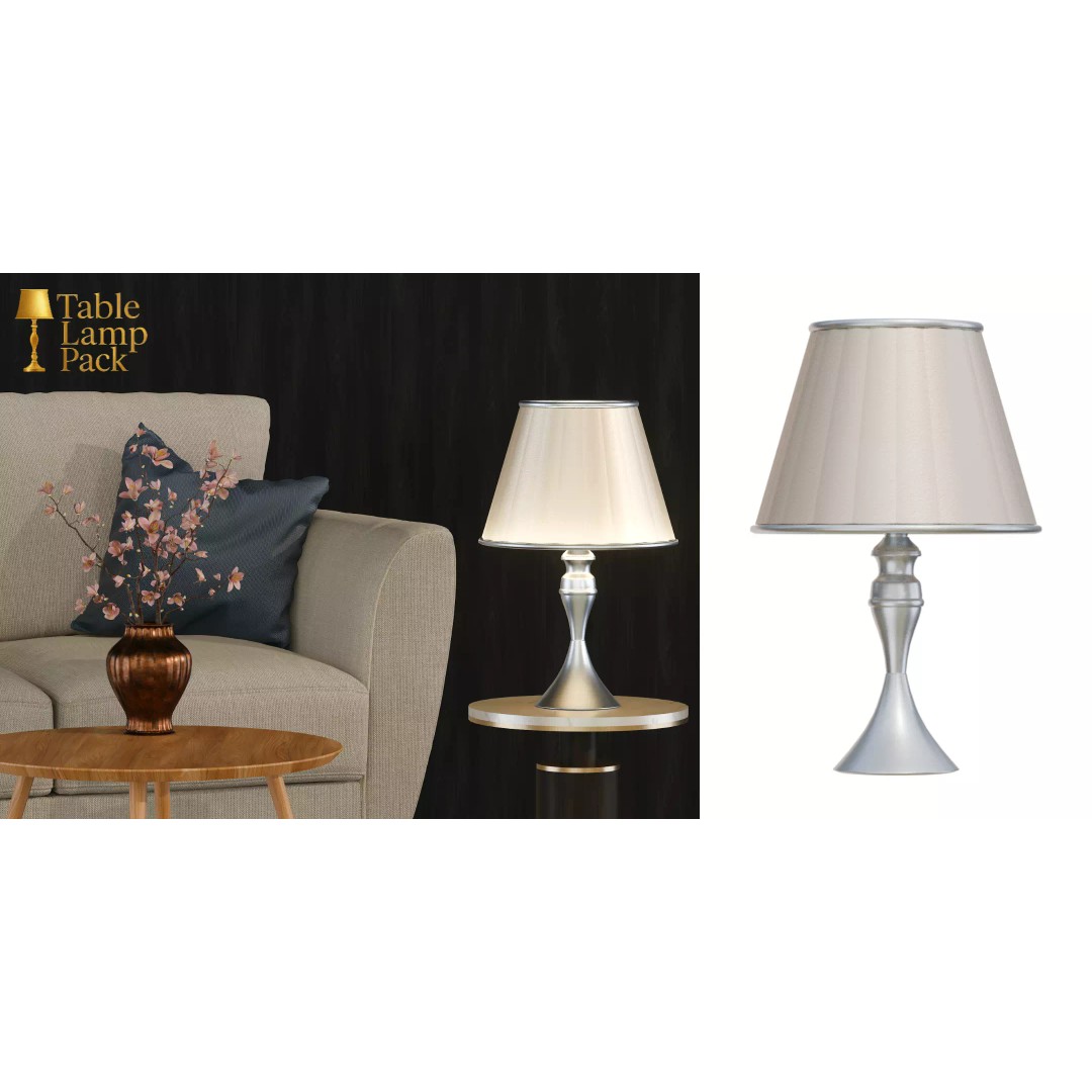 Table Lamp 3D Model – Elegant Lighting Pack with PBR Textures - View 7