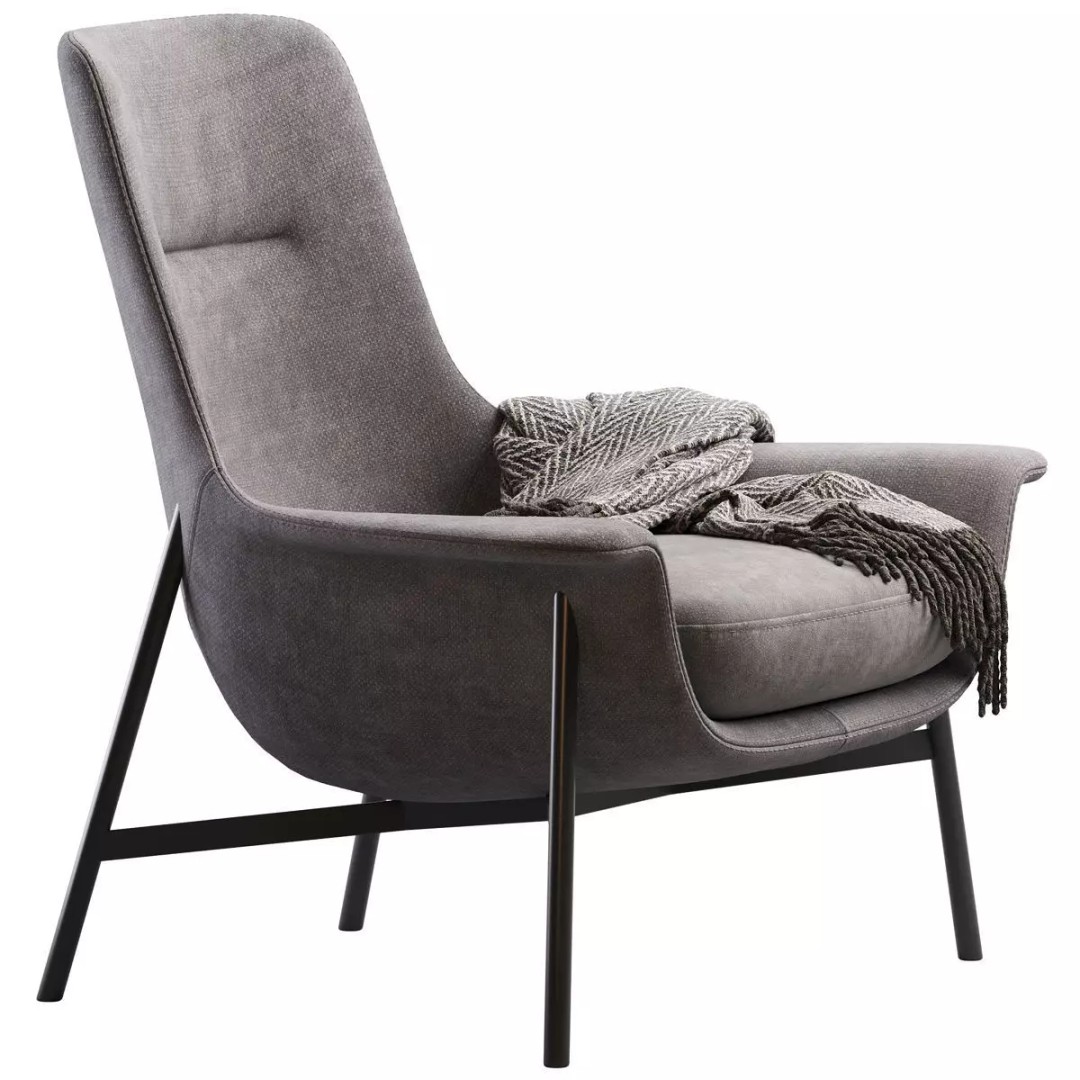 Seymour Mid Fixed Chair 3D Model – Modern Armchair with PBR Textures - View 15