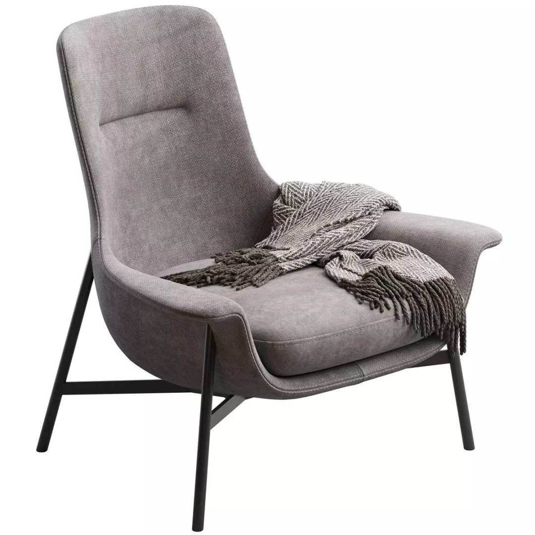 Seymour Mid Fixed Chair 3D Model – Modern Armchair with PBR Textures - View 16