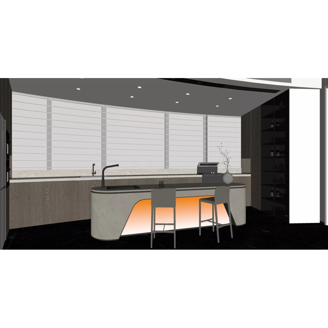 Italian-Style Living and Dining Room 3D Model – High Poly Interior Asset, FBX, OBJ - View 12