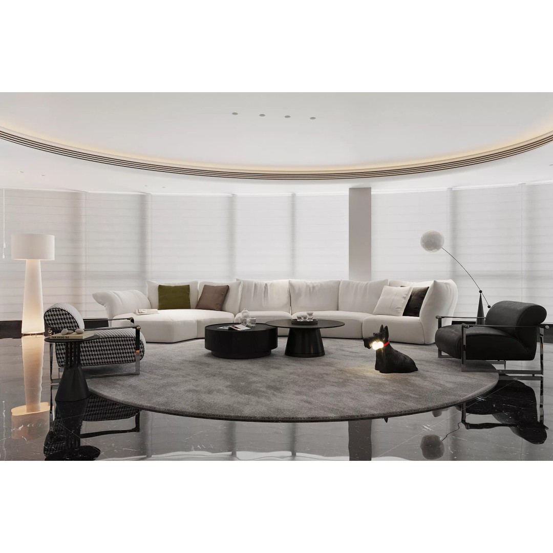Italian-Style Living and Dining Room 3D Model – High Poly Interior Asset, FBX, OBJ - View 2