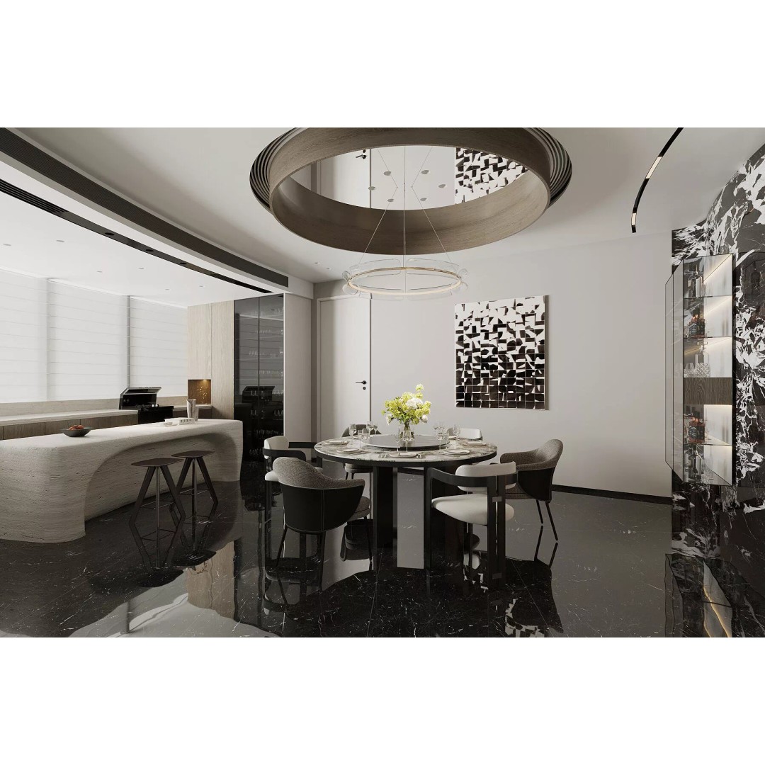 Italian-Style Living and Dining Room 3D Model – High Poly Interior Asset, FBX, OBJ - View 5