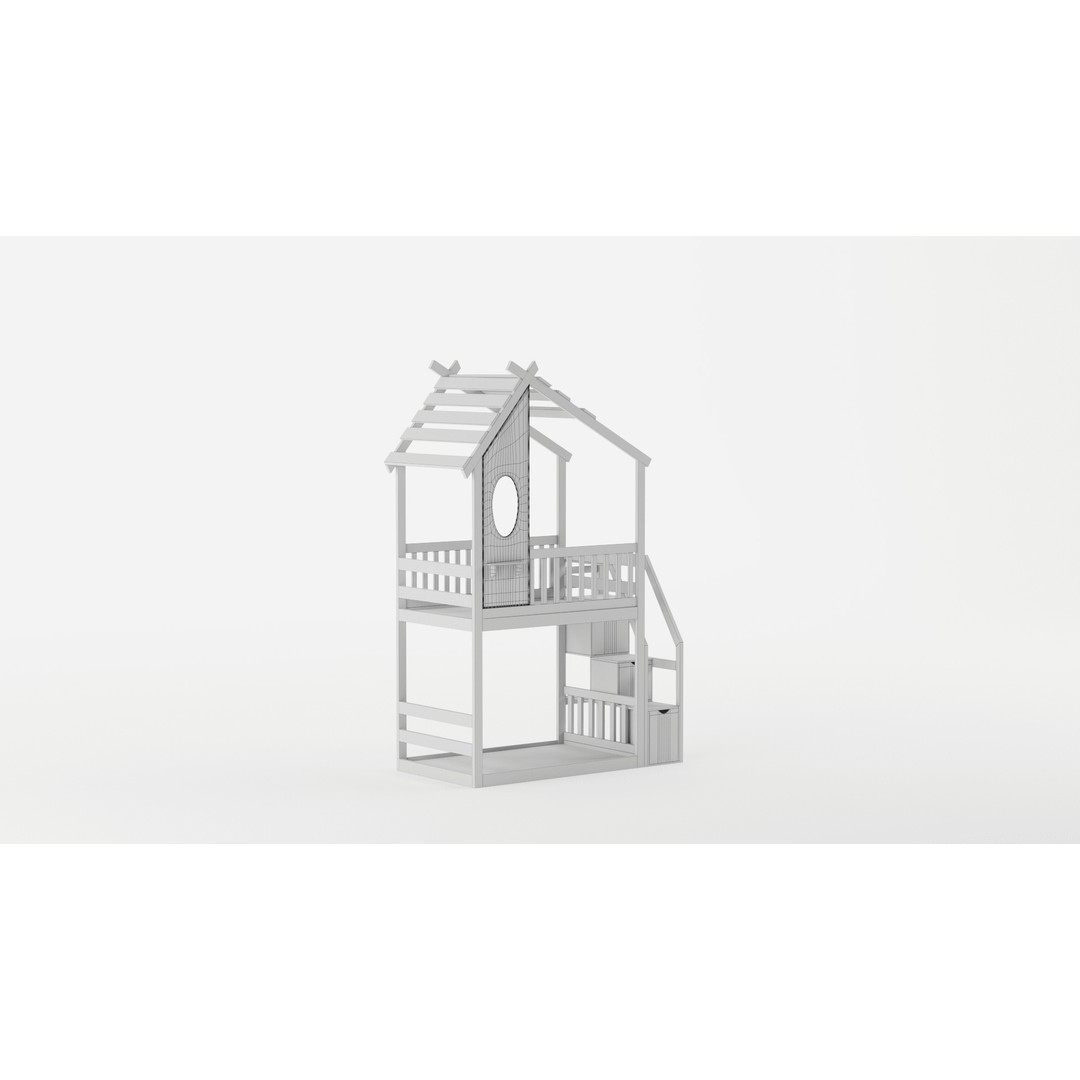 Twin Bunk Bed 3D Model – High-Quality PBR Interior Asset, FBX, Blender - View 11