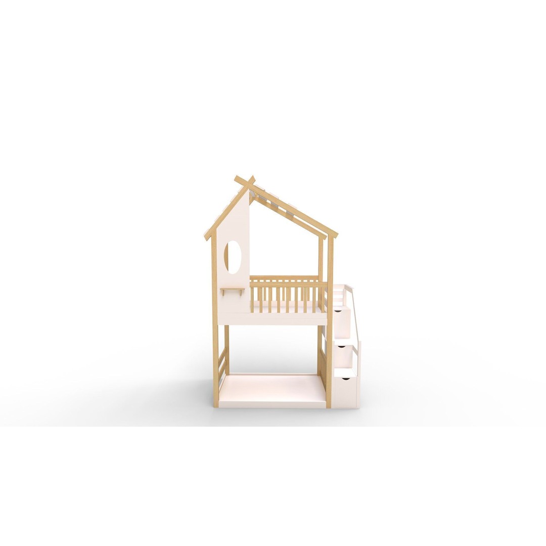 Twin Bunk Bed 3D Model – High-Quality PBR Interior Asset, FBX, Blender - View 3