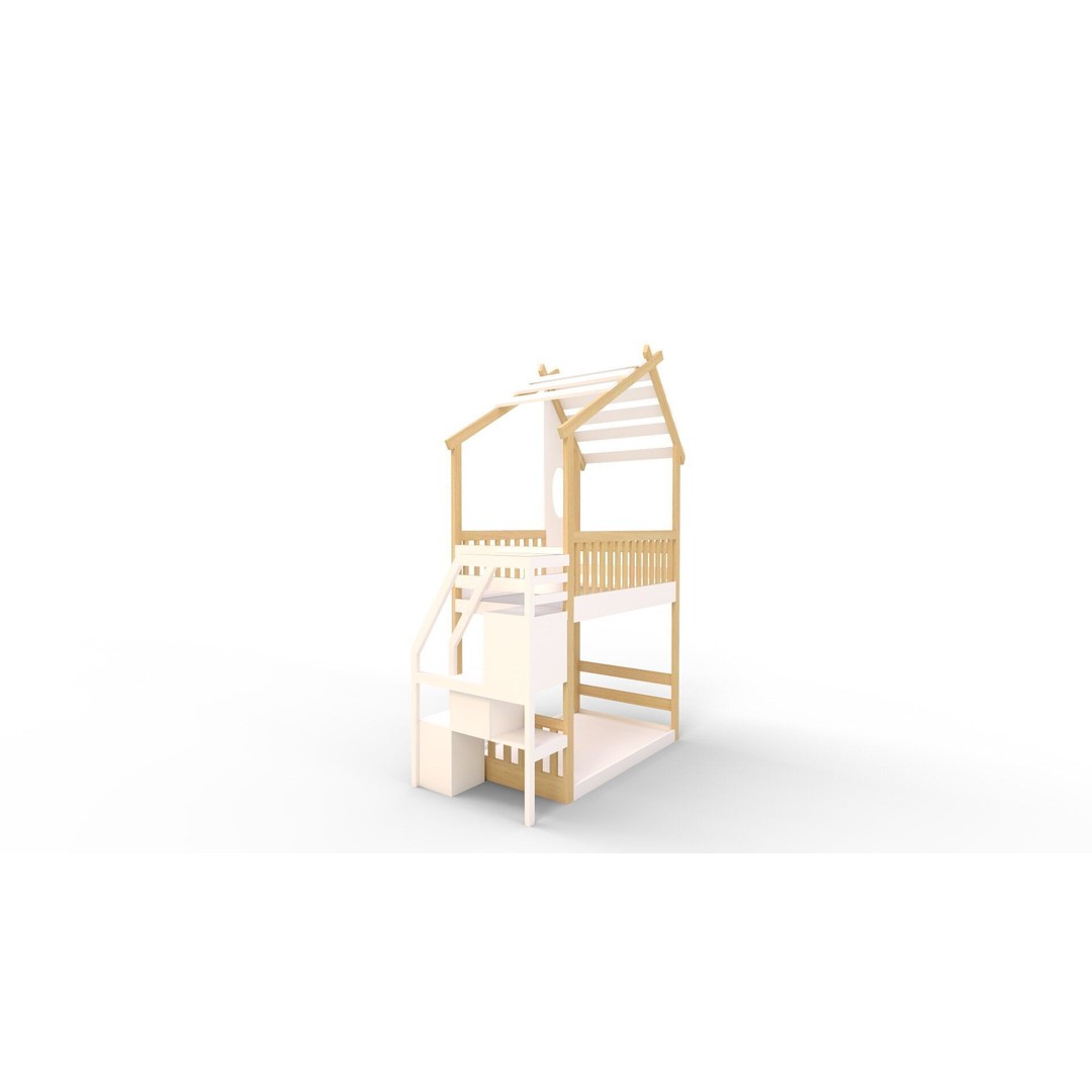 Twin Bunk Bed 3D Model – High-Quality PBR Interior Asset, FBX, Blender - View 5