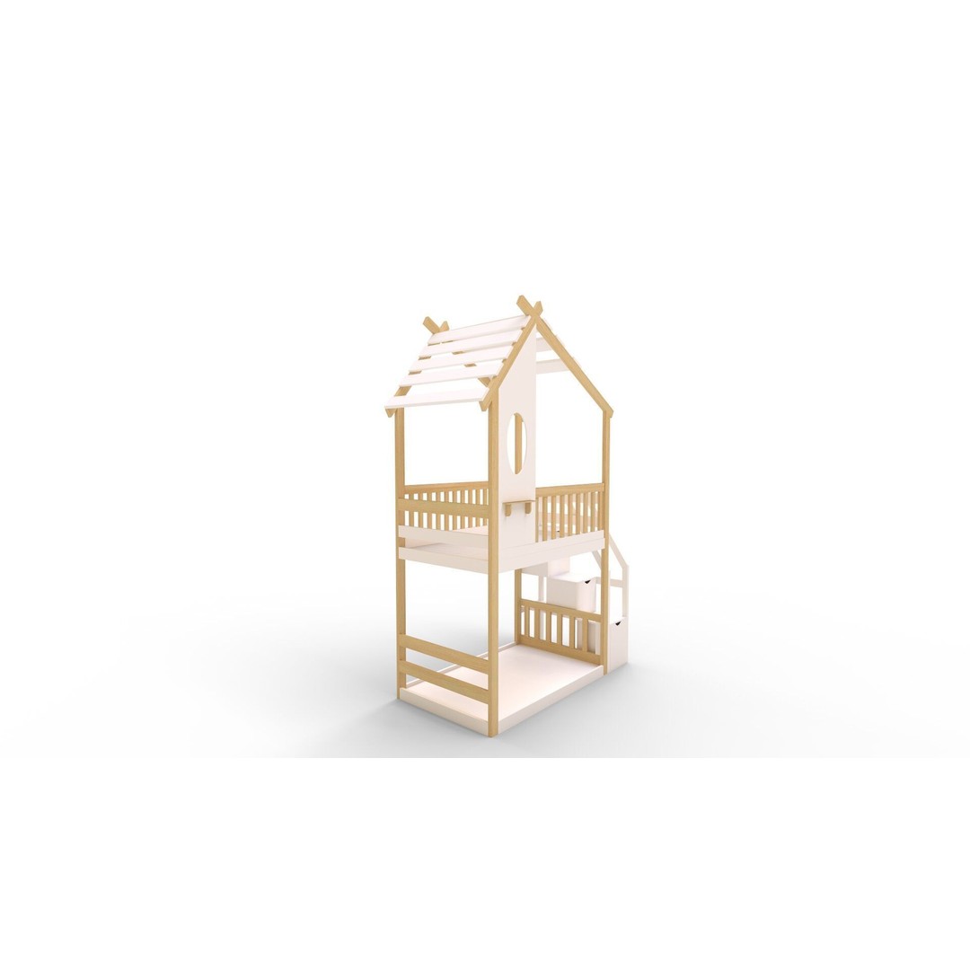 Twin Bunk Bed 3D Model – High-Quality PBR Interior Asset, FBX, Blender - View 9