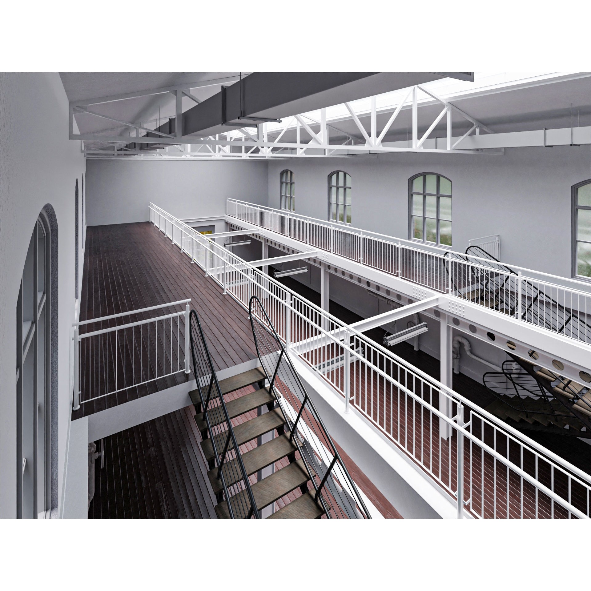 Hangar Building - Low-Poly Game-Ready 3D Model - View 10