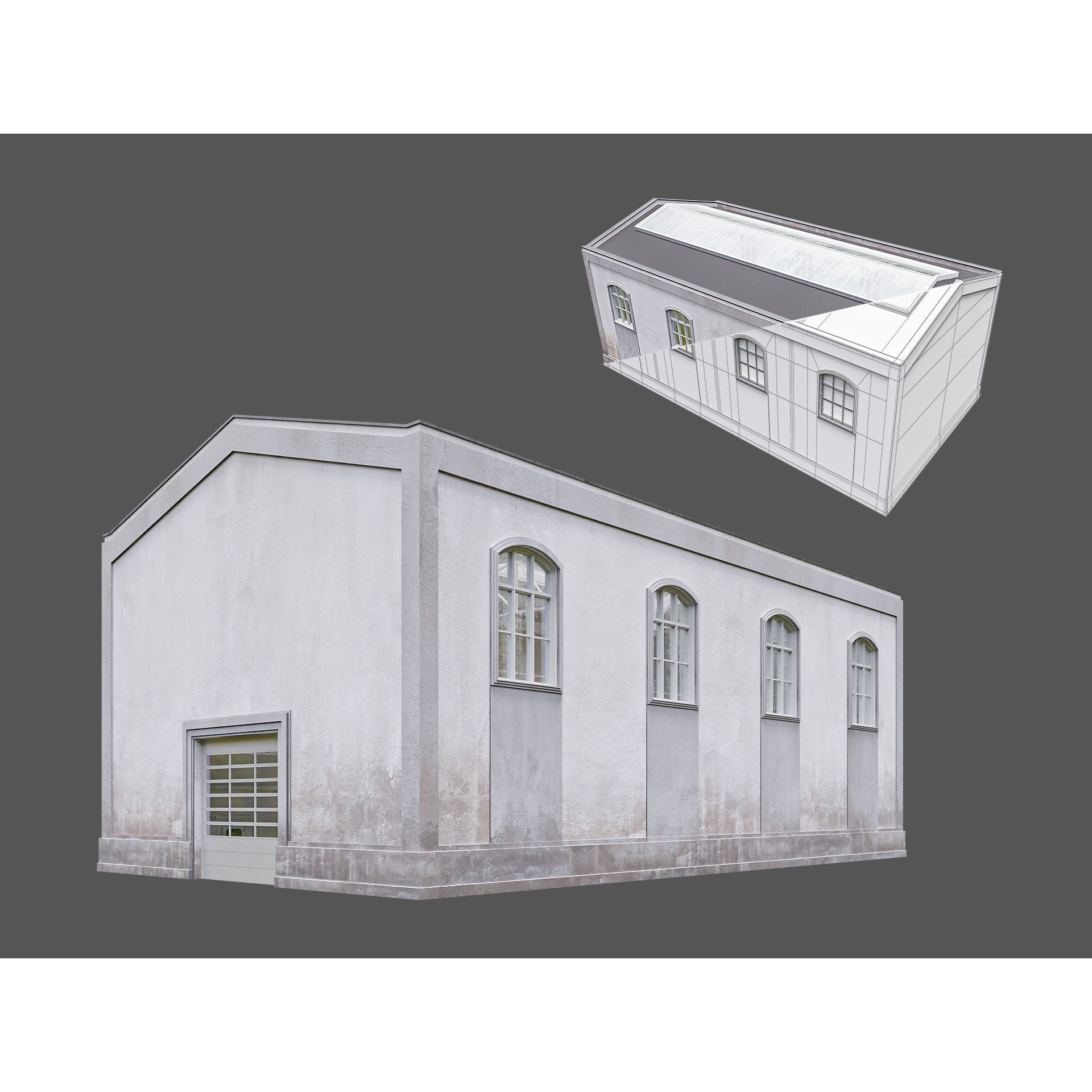 Hangar Building - Low-Poly Game-Ready 3D Model - View 6