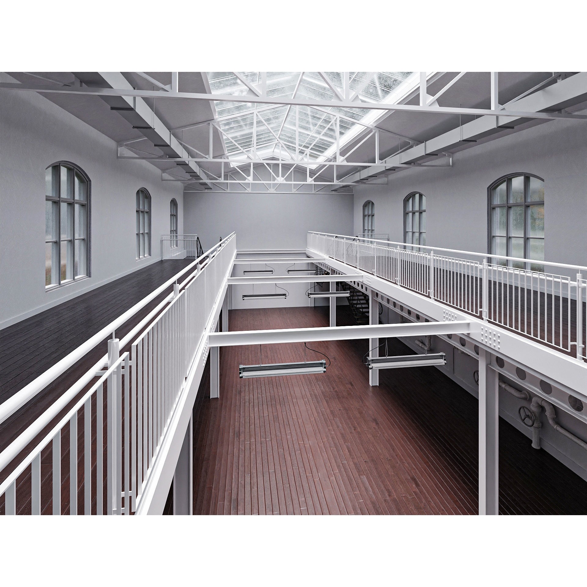 Hangar Building - Low-Poly Game-Ready 3D Model - View 7