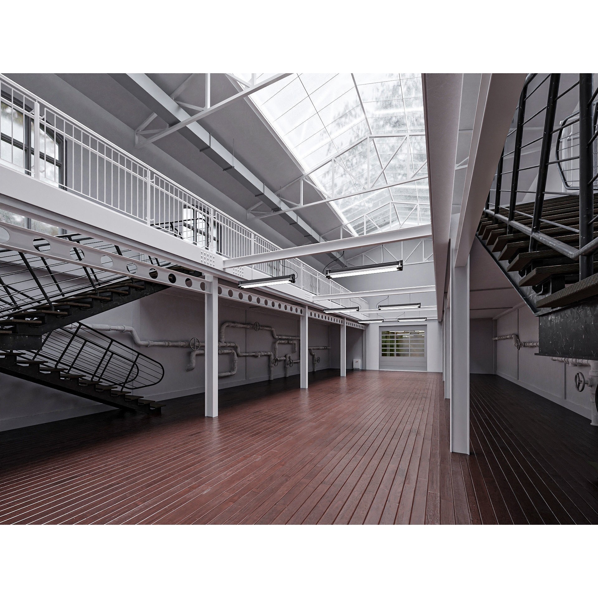 Hangar Building - Low-Poly Game-Ready 3D Model - View 9