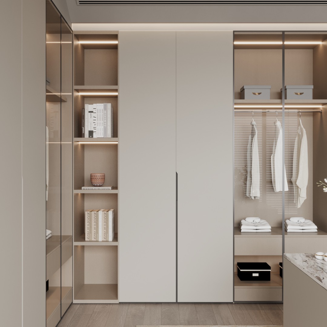Modern Cloakroom 3D Model – Minimalist Interior Scene, Corona Renderer - View 6