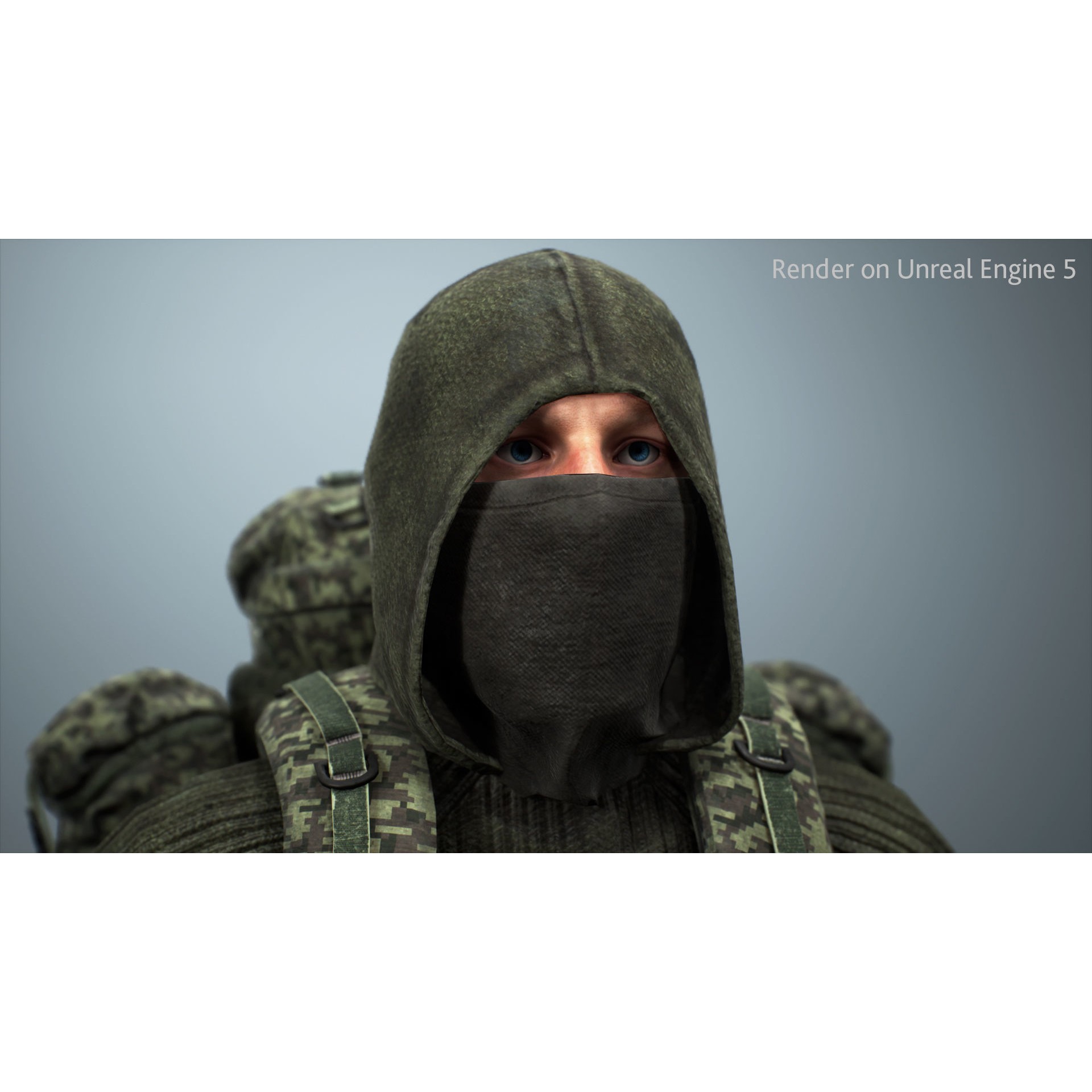 Survivalist Jack - Low-Poly Game-Ready 3D Model - View 10