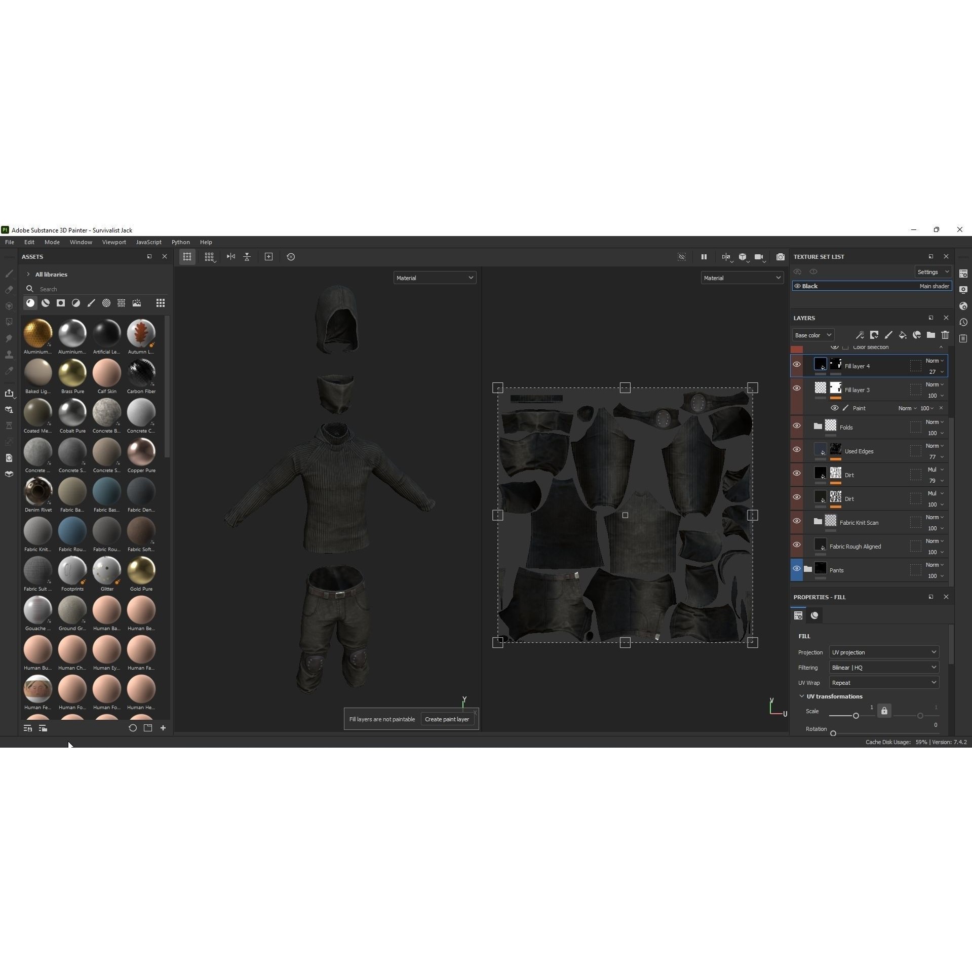 Survivalist Jack - Low-Poly Game-Ready 3D Model - View 17