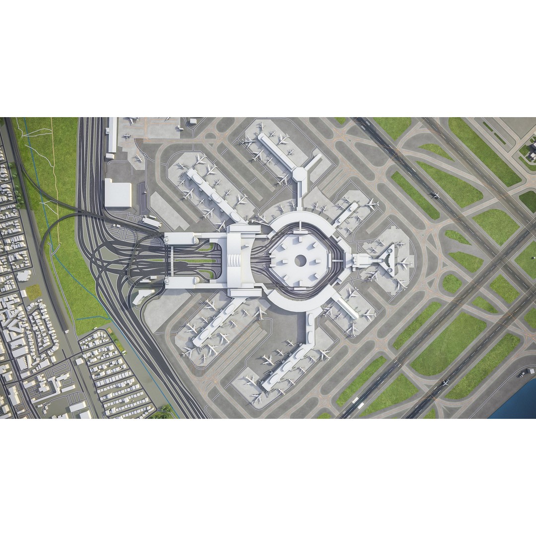 San Francisco Cityscape 3D Model – Low Poly Game Asset, FBX, OBJ - View 32