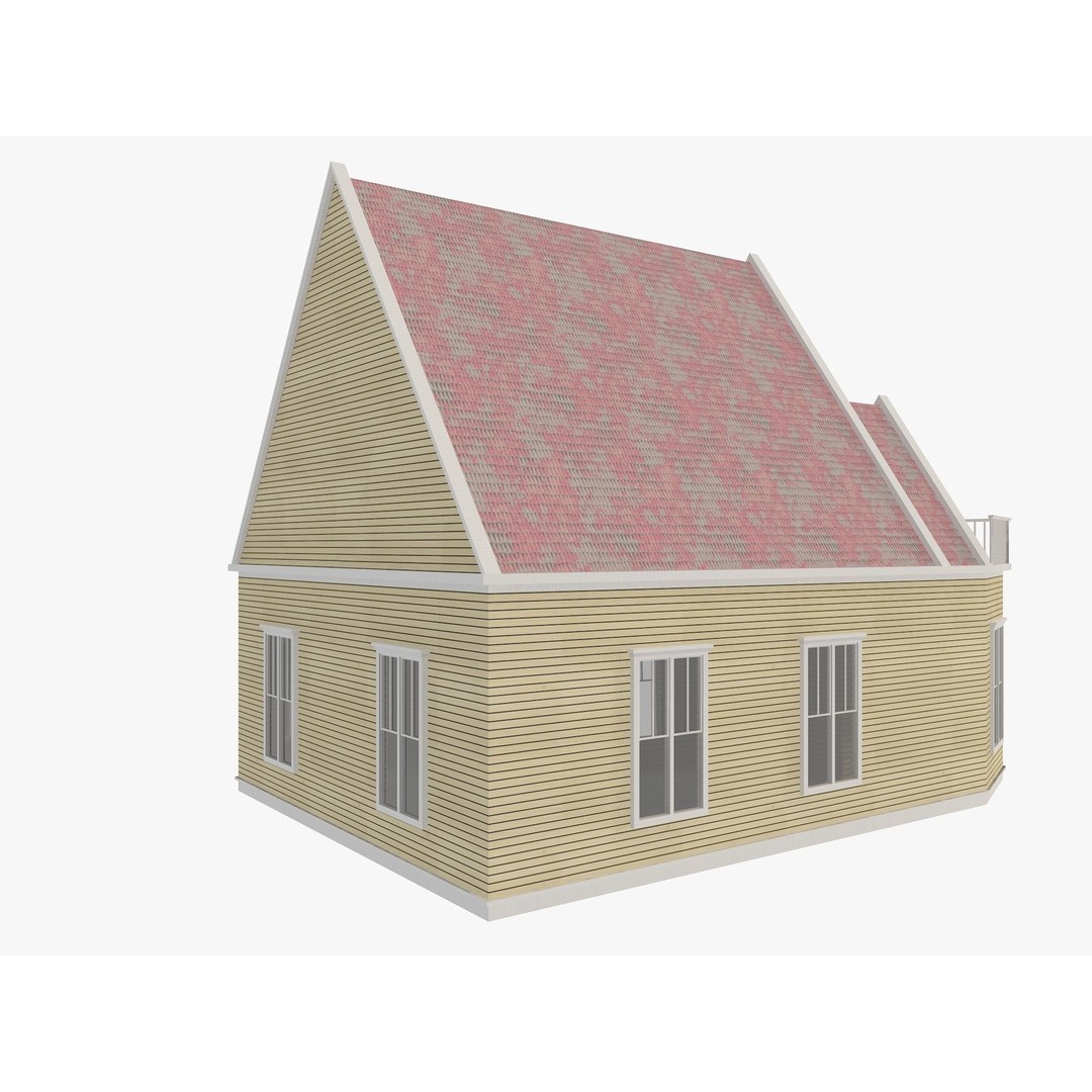 House Collection 3D Model – Low Poly Exterior Asset, FBX, Blender - View 26