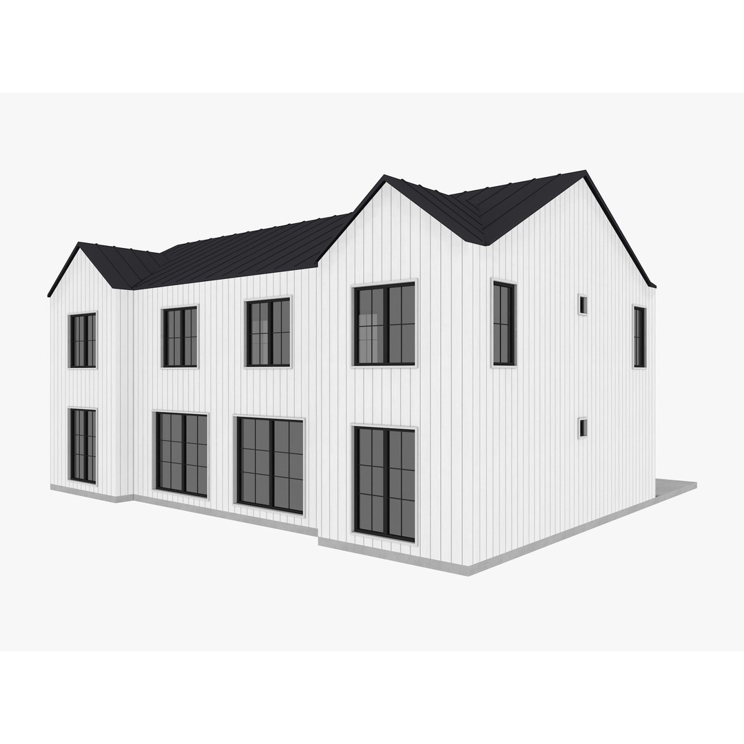 House Collection 3D Model – Low Poly Exterior Asset, FBX, Blender - View 31