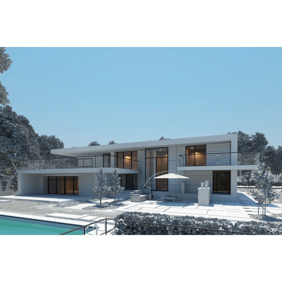 Country House 3D Model – Realistic Environment with PBR Textures, FBX