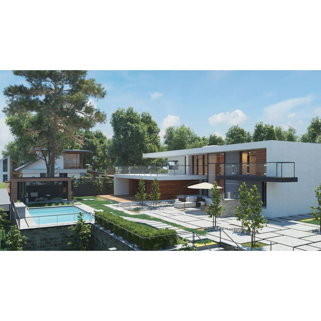 Country House 3D Model – Realistic Environment with PBR Textures, FBX - View 2