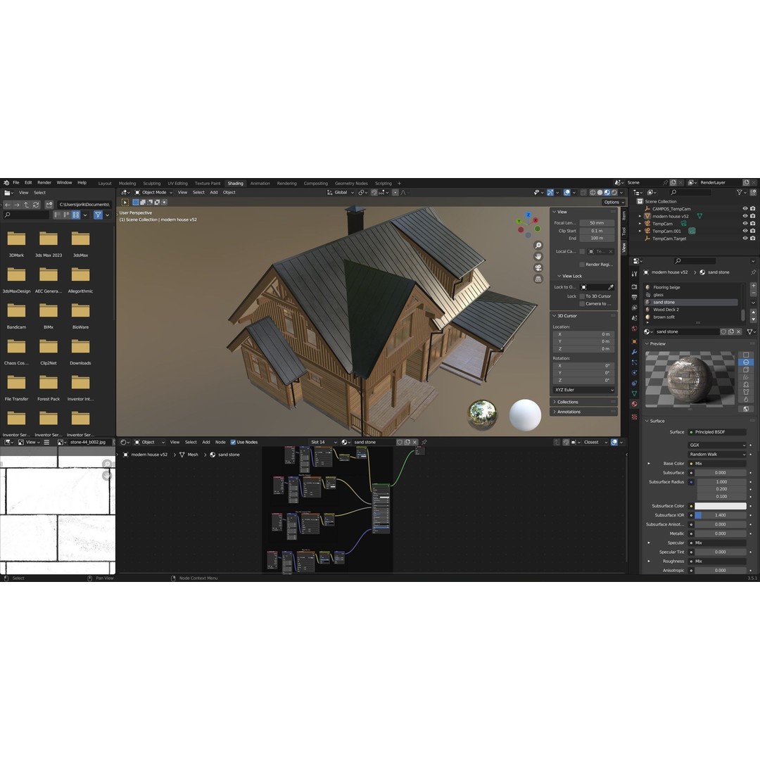 Modern House 3D Model – High Poly Mansion with PBR Textures, FBX