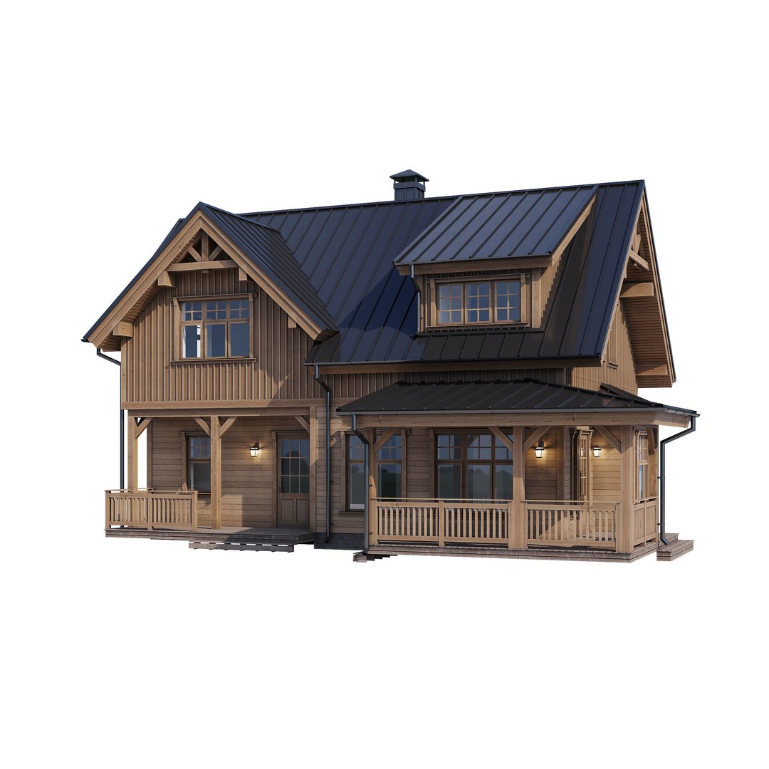 Modern House 3D Model – High Poly Mansion with PBR Textures, FBX - View 10