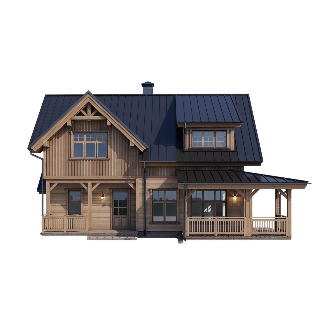 Modern House 3D Model – High Poly Mansion with PBR Textures, FBX - View 11