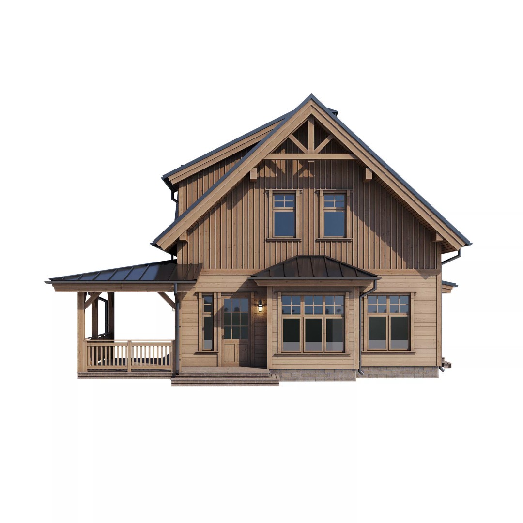 Modern House 3D Model – High Poly Mansion with PBR Textures, FBX - View 12