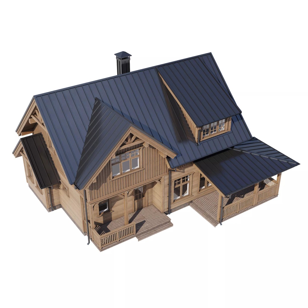 Modern House 3D Model – High Poly Mansion with PBR Textures, FBX - View 15