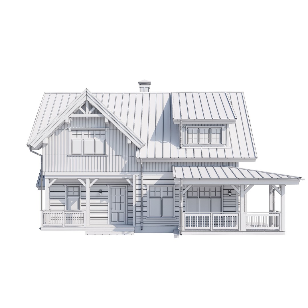 Modern House 3D Model – High Poly Mansion with PBR Textures, FBX - View 20