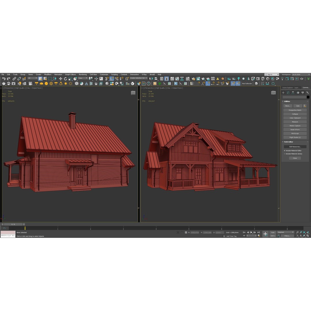 Modern House 3D Model – High Poly Mansion with PBR Textures, FBX - View 27