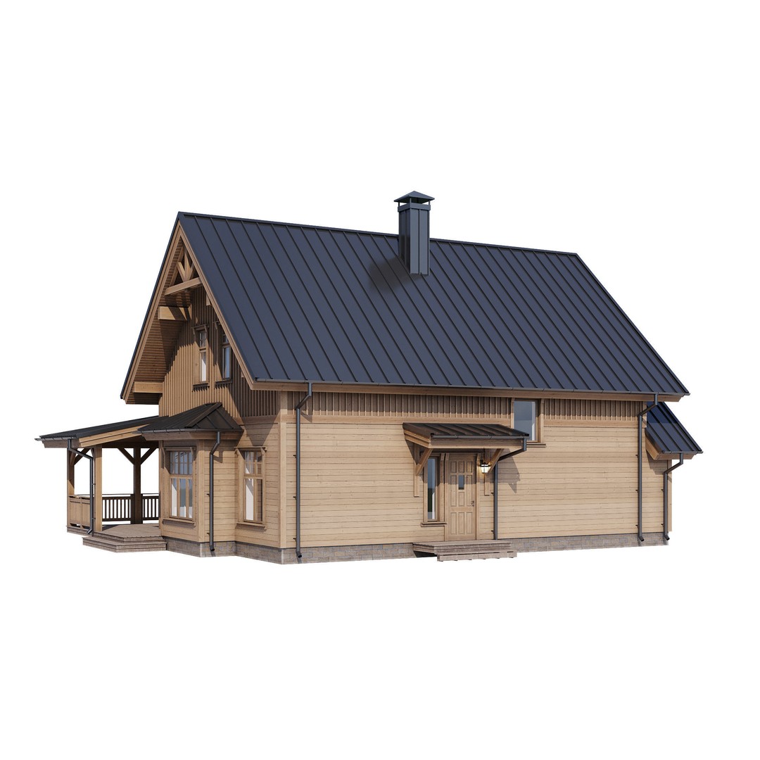 Modern House 3D Model – High Poly Mansion with PBR Textures, FBX - View 8