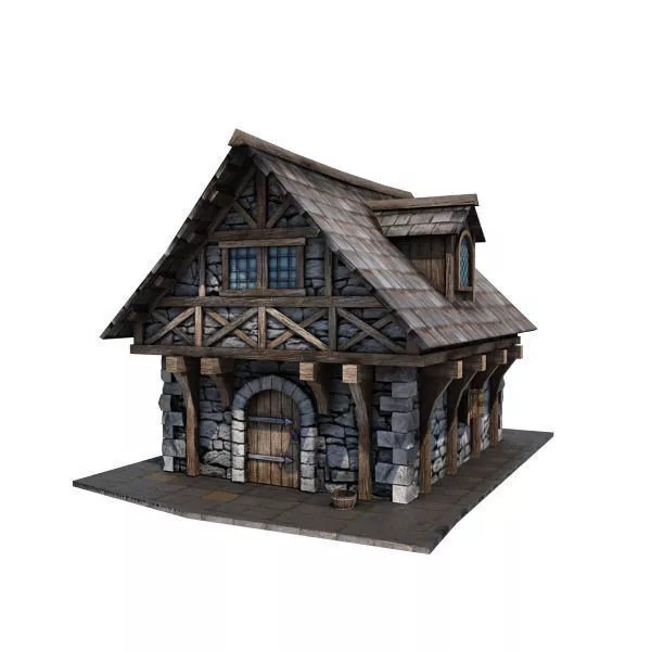 Medieval Buildings 3D Model Pack – Low Poly Game-Ready Assets, FBX - View 21