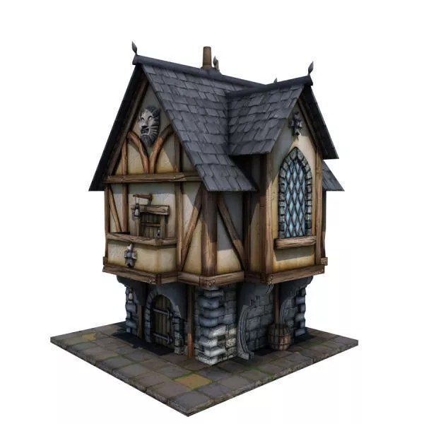 Medieval Buildings 3D Model Pack – Low Poly Game-Ready Assets, FBX - View 5