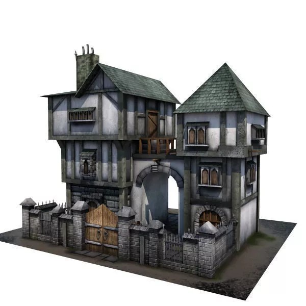 Medieval Buildings 3D Model Pack – Low Poly Game-Ready Assets, FBX - View 9