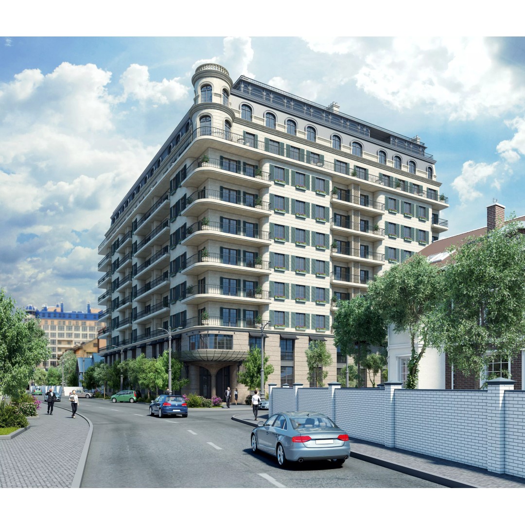 Residential Complex 3D Model – Detailed Skyscraper Design, FBX, OBJ - View 2