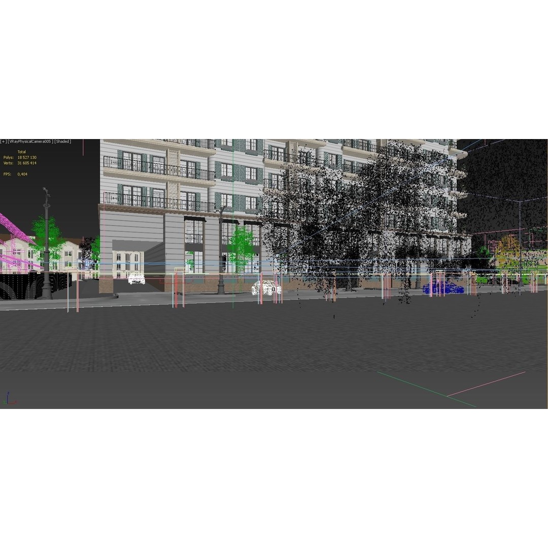 Residential Complex 3D Model – Detailed Skyscraper Design, FBX, OBJ - View 9
