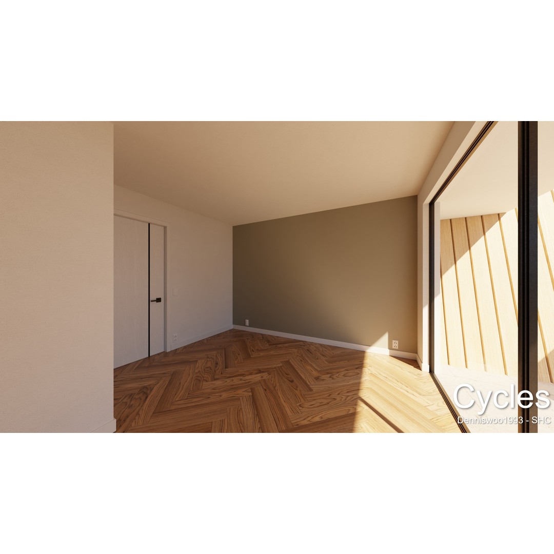 Modern Villa 3D Model – Low Poly Mansion with Day/Night Renders, Blender - View 15