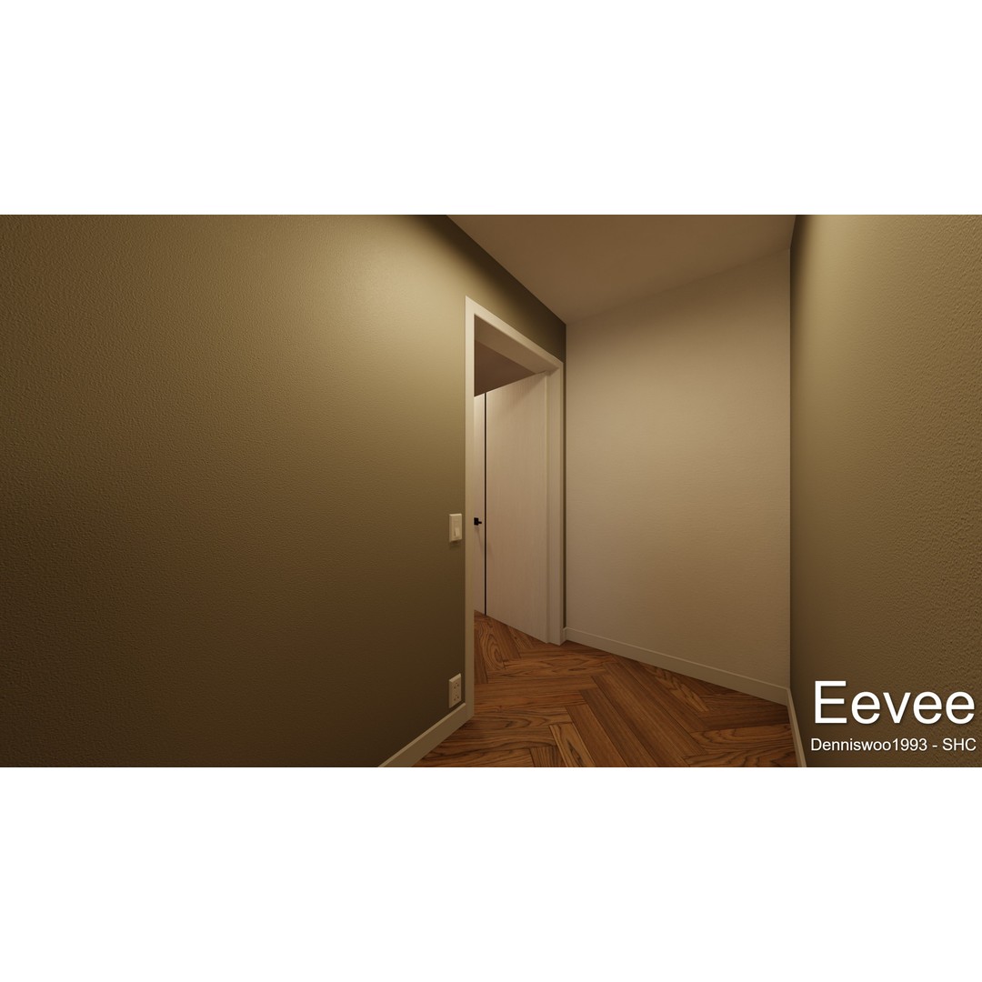 Modern Villa 3D Model – Low Poly Mansion with Day/Night Renders, Blender - View 26
