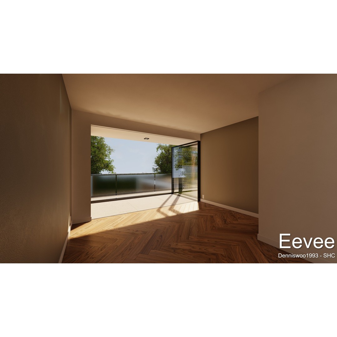 Modern Villa 3D Model – Low Poly Mansion with Day/Night Renders, Blender - View 37